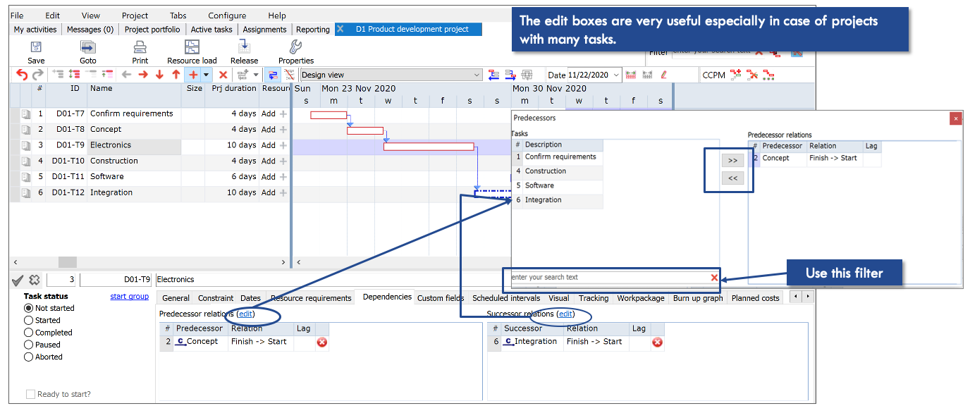 add dependencies ms visual studio gtest